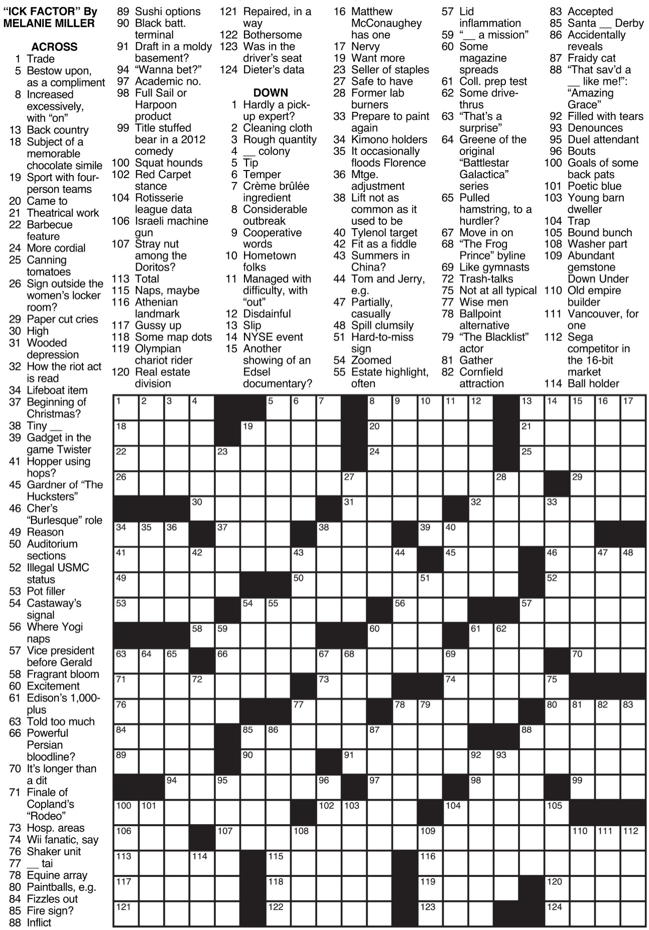 Printable Chicago Tribune Crossword Printable JD