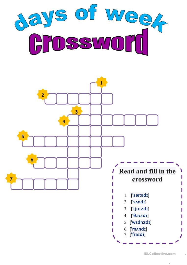 Printable Crossword Of The Day James Crossword Puzzles