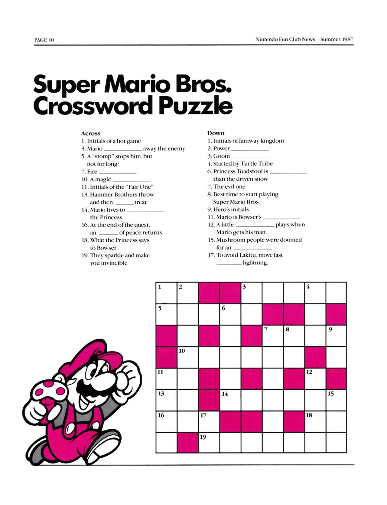 Printable Crossword Puzzles Video Games Printable Crossword Puzzles