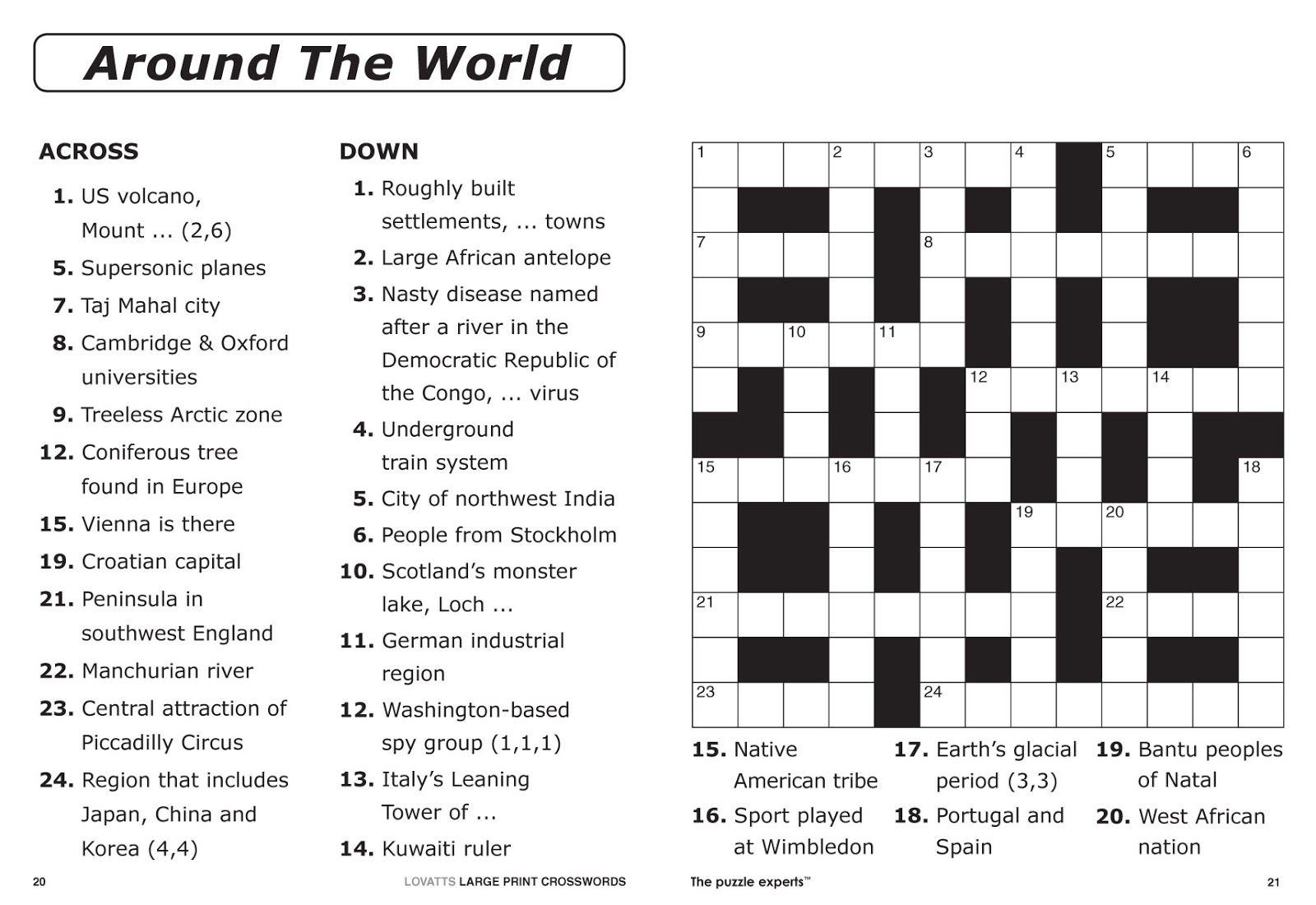 Printable Daily Commuter Crossword