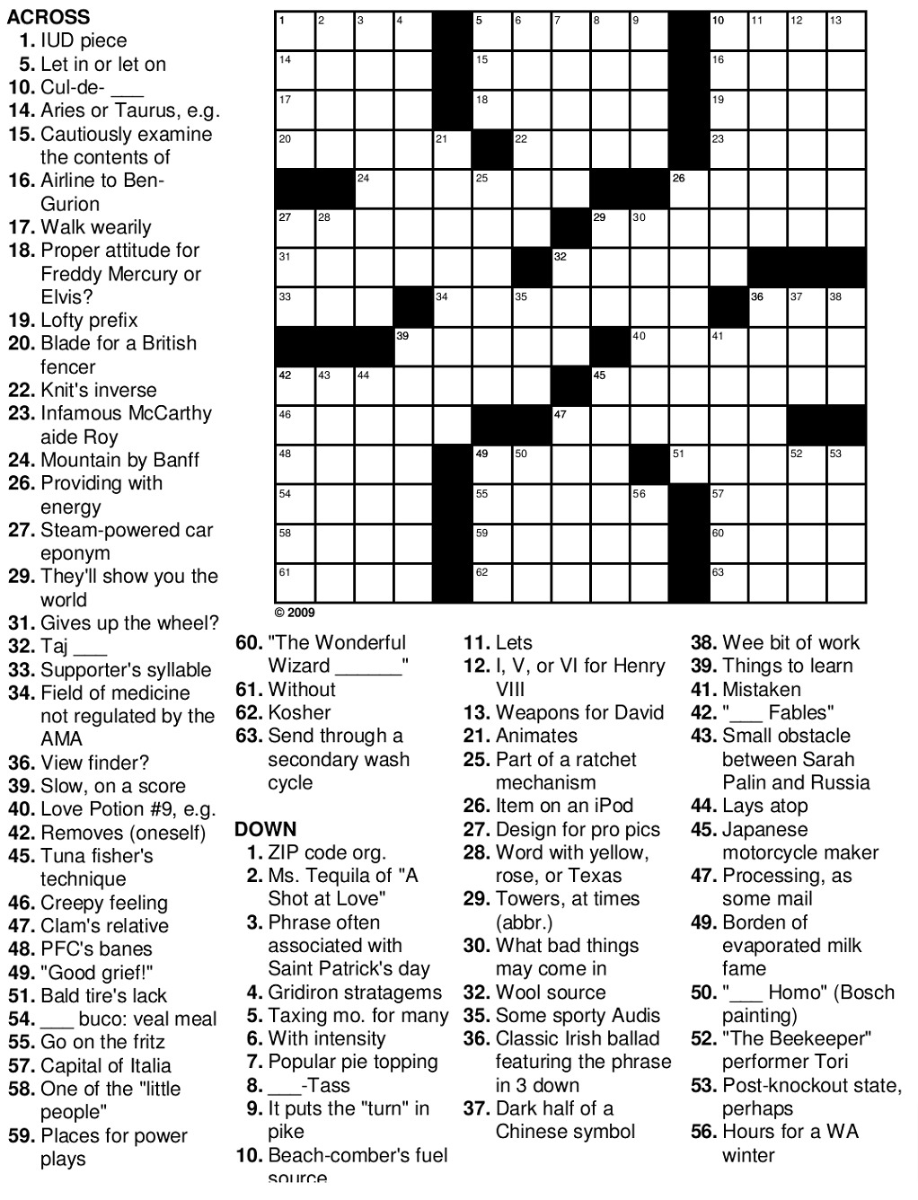 Printable Detroit Free Press Crossword Puzzle Printable JD