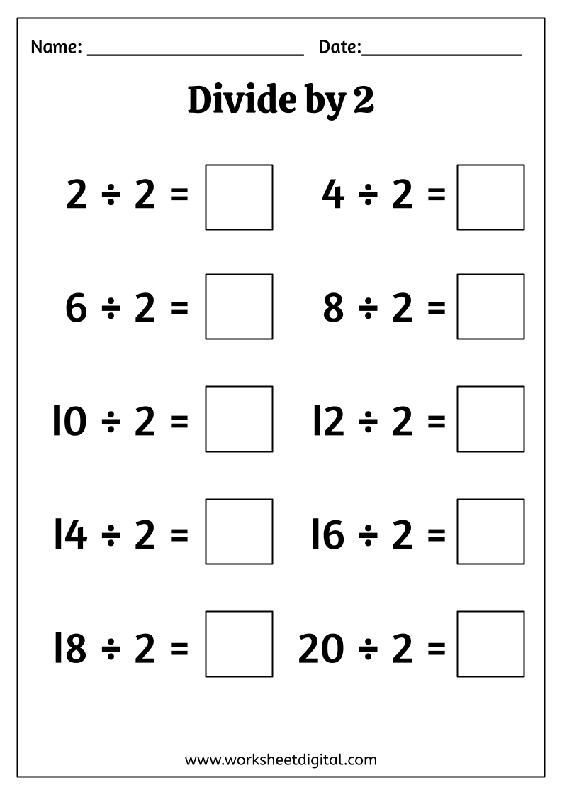 Printable Division Worksheets For Teachers MATH ZONE FOR KIDS 