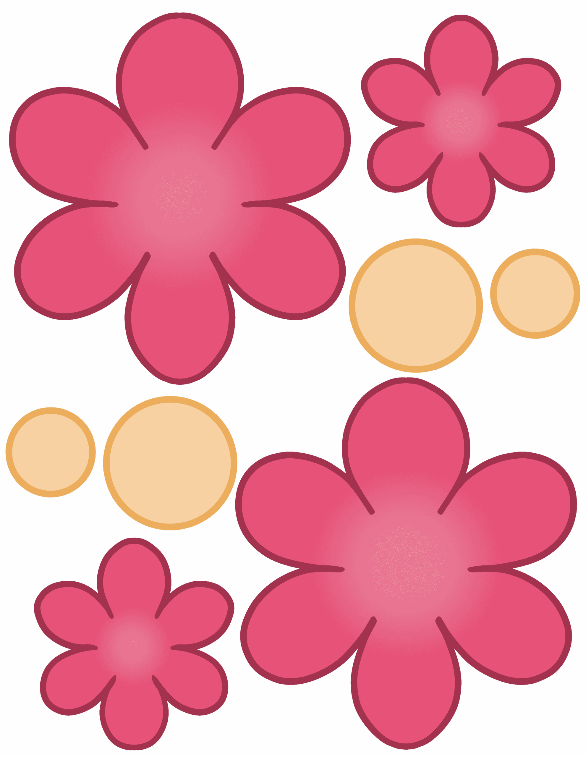 Printable Flower Templates Printable World Holiday Small Flowers 