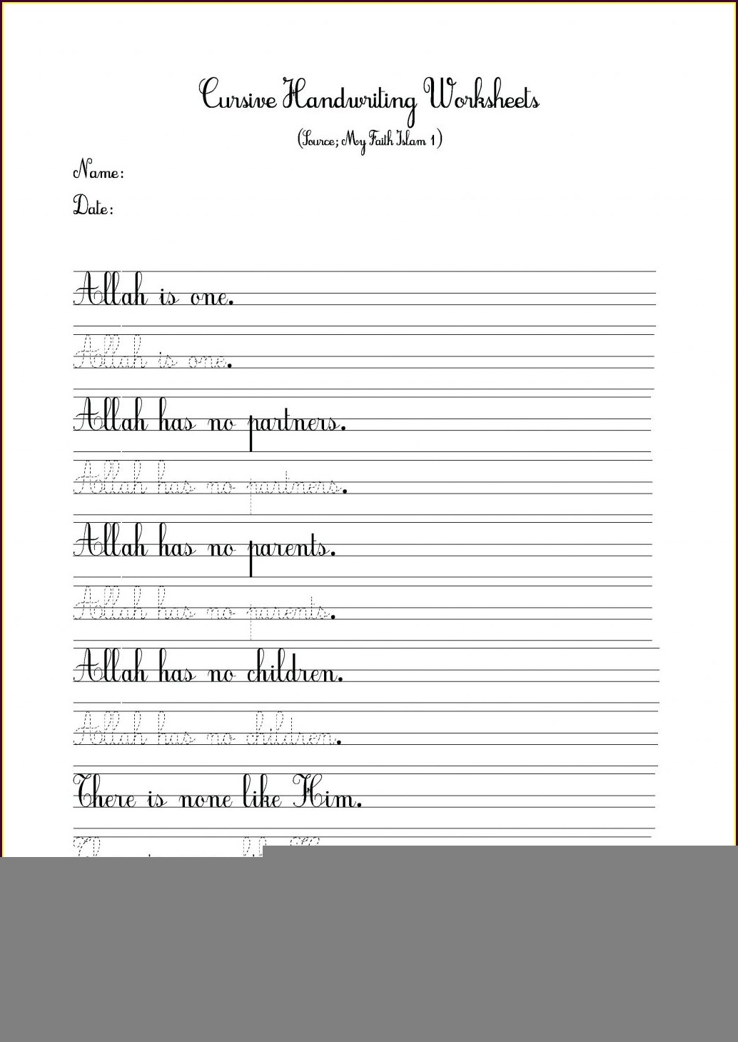 Printable Handwriting Worksheet Generator