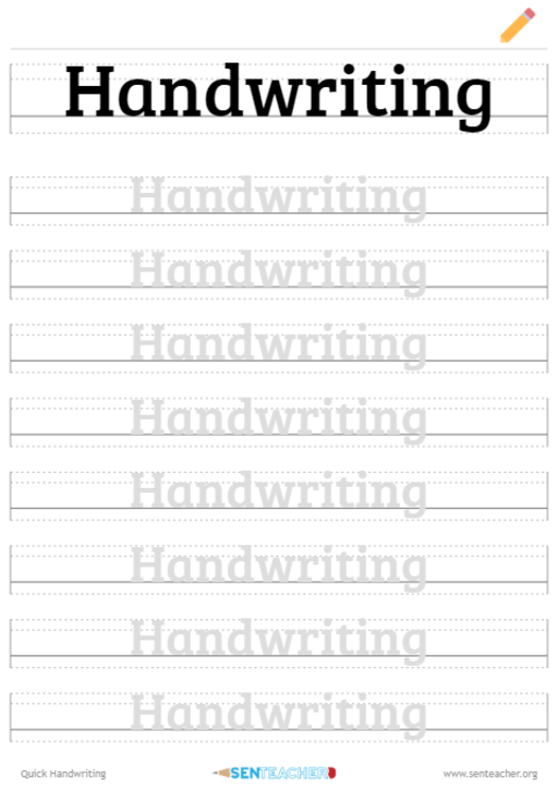 Printable Handwriting Worksheet Generator