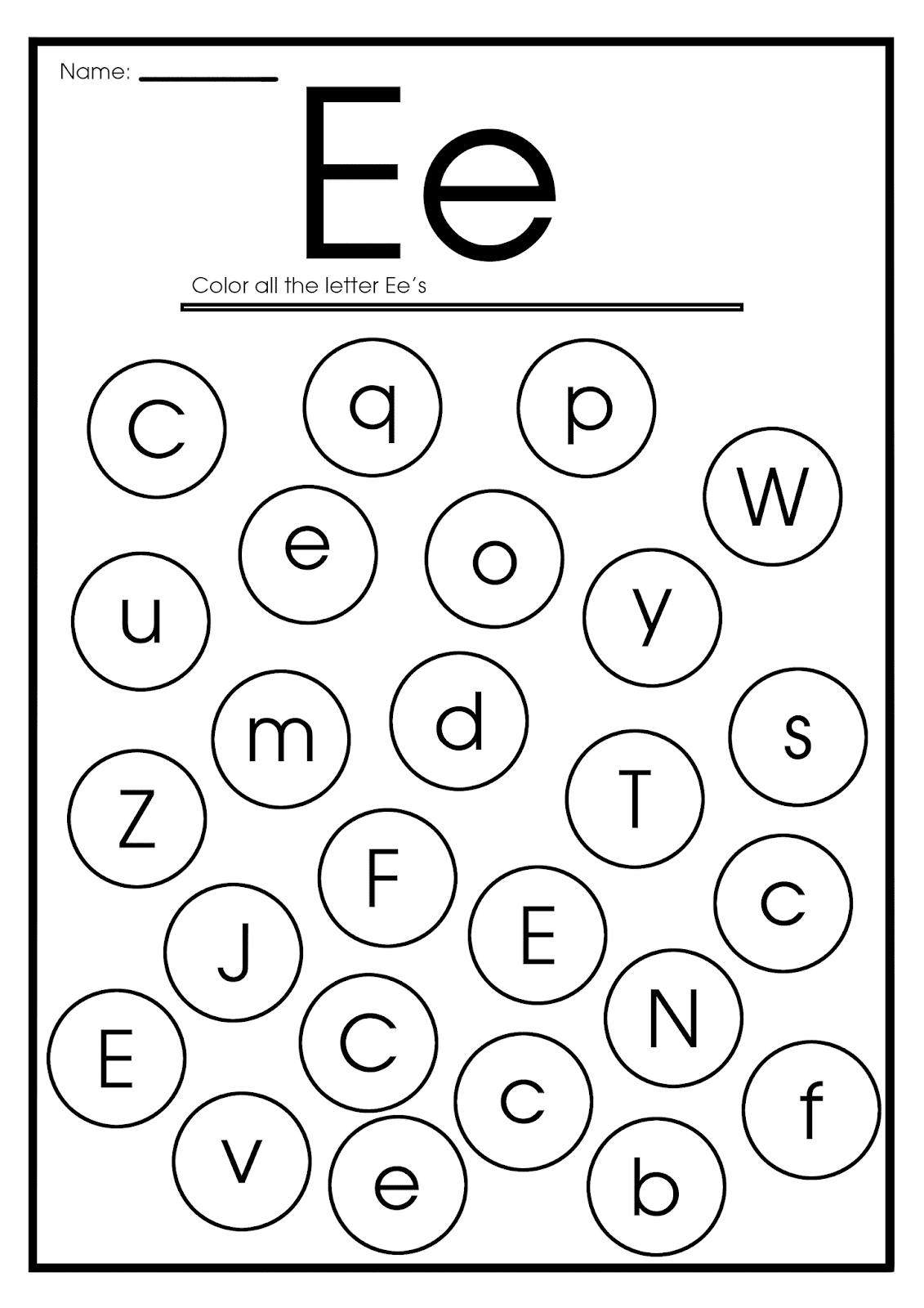Printable Letter E Worksheets Printable Worksheets