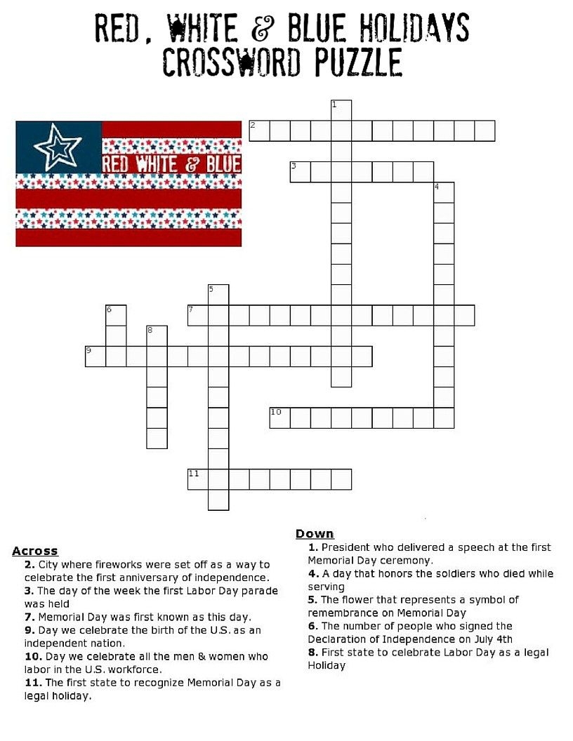 Printable Military Crossword Puzzles Printable Crossword Puzzles