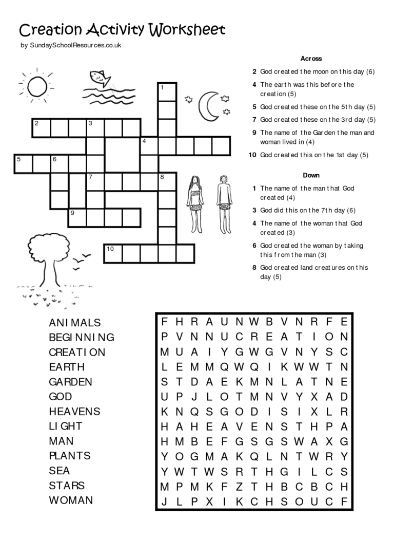 Printable Puzzle For 10 Year Old Printable Crossword Puzzles Sally 