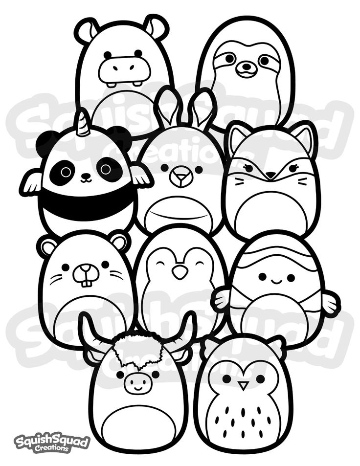 Printable Squishmallow Coloring Pages