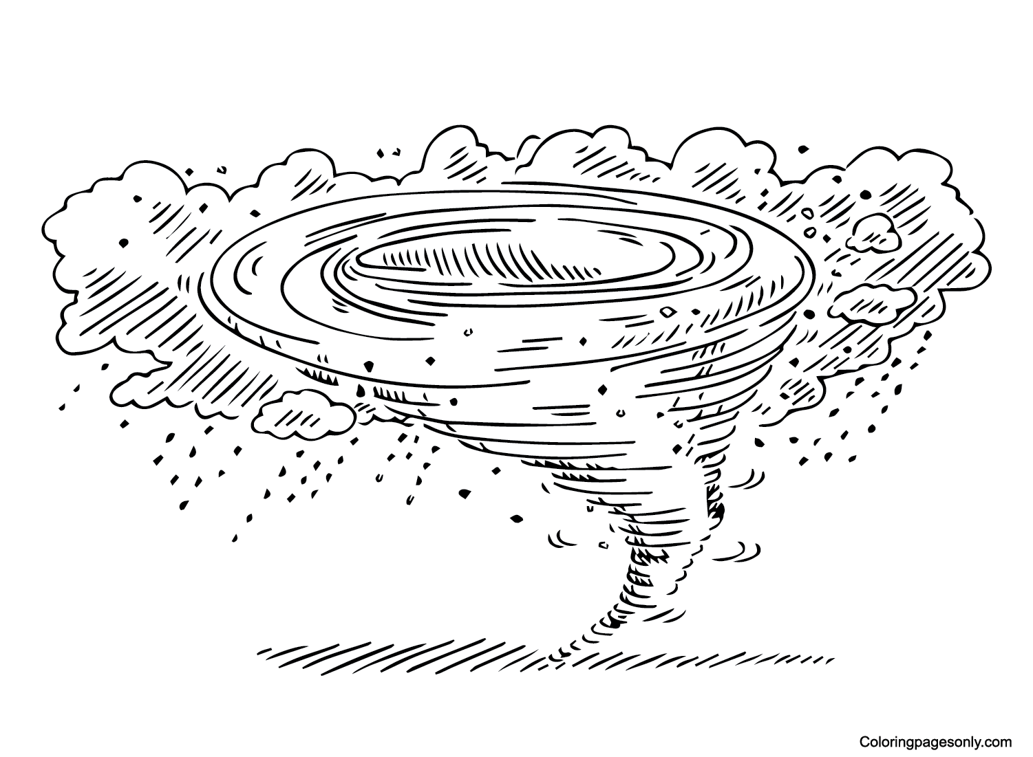 Printable Tornado Coloring Page Free Printable Coloring Pages