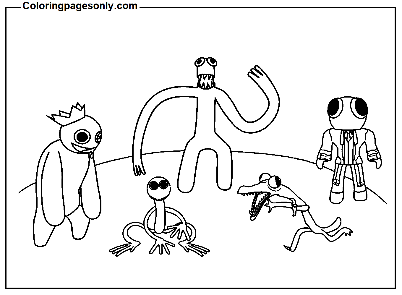 Rainbow Friends Coloring Pages Coloring Home