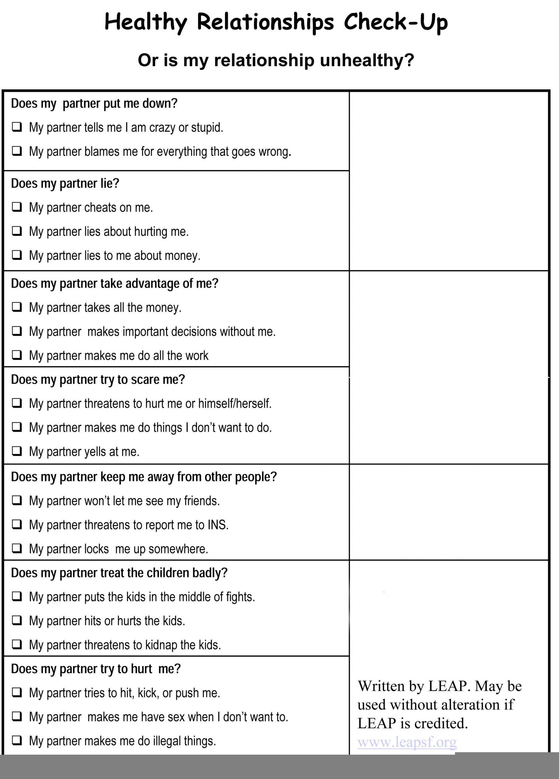 Relationship Worksheets Therapist Aid TherapistAidWorksheets