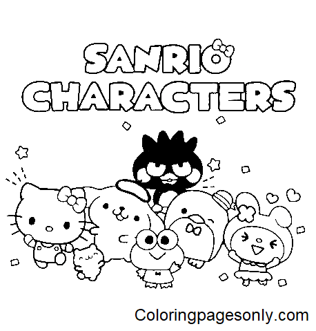 Sanrio Coloring Book Coloring Page Free Printable Coloring Pages