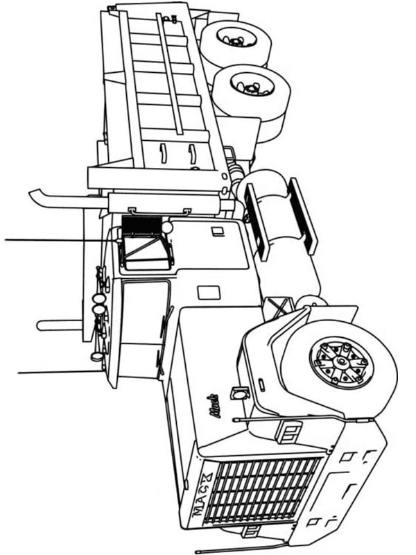 Semi Truck Coloring Page Funny Coloring Pages