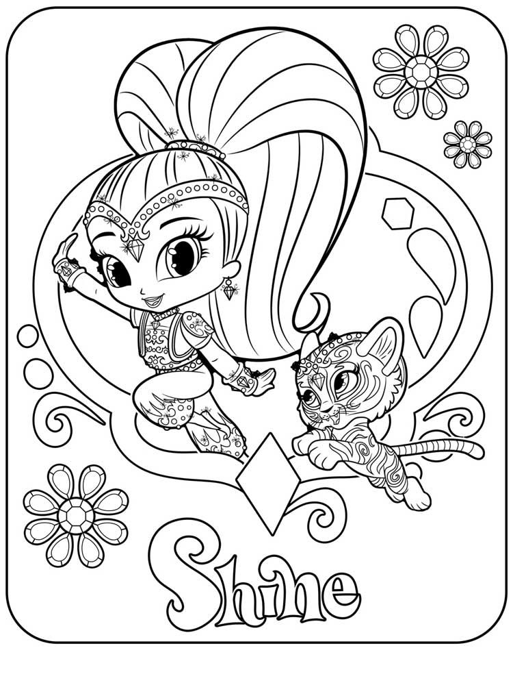 Shimmer And Shine Coloring Pages Coloring Home