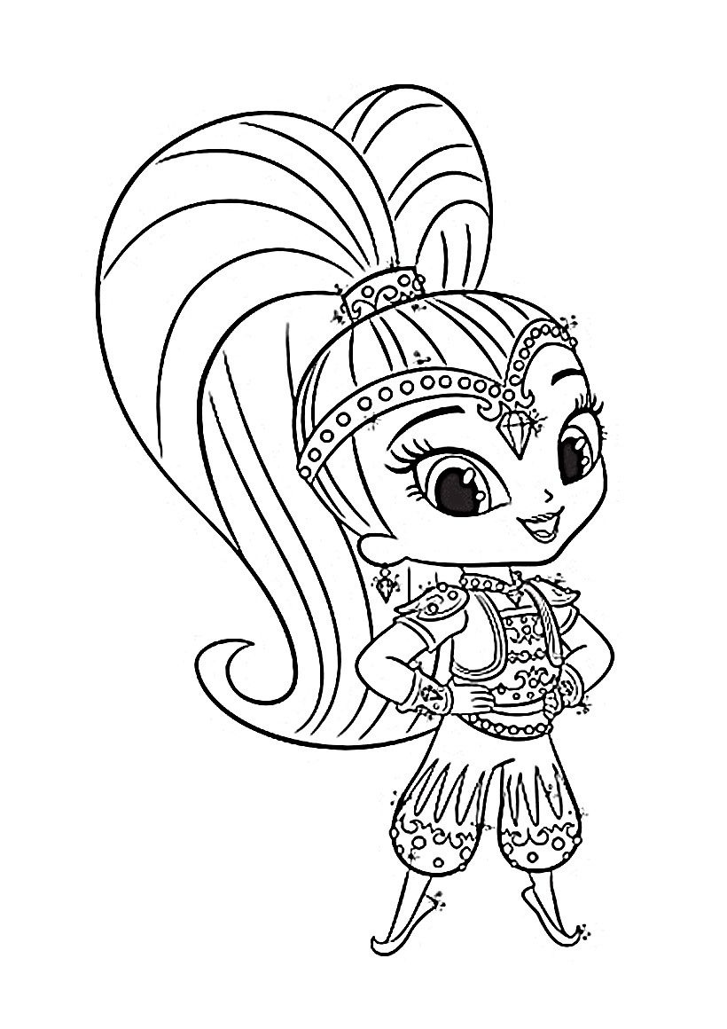 Shimmer And Shine Coloring Pages Coloring Pages