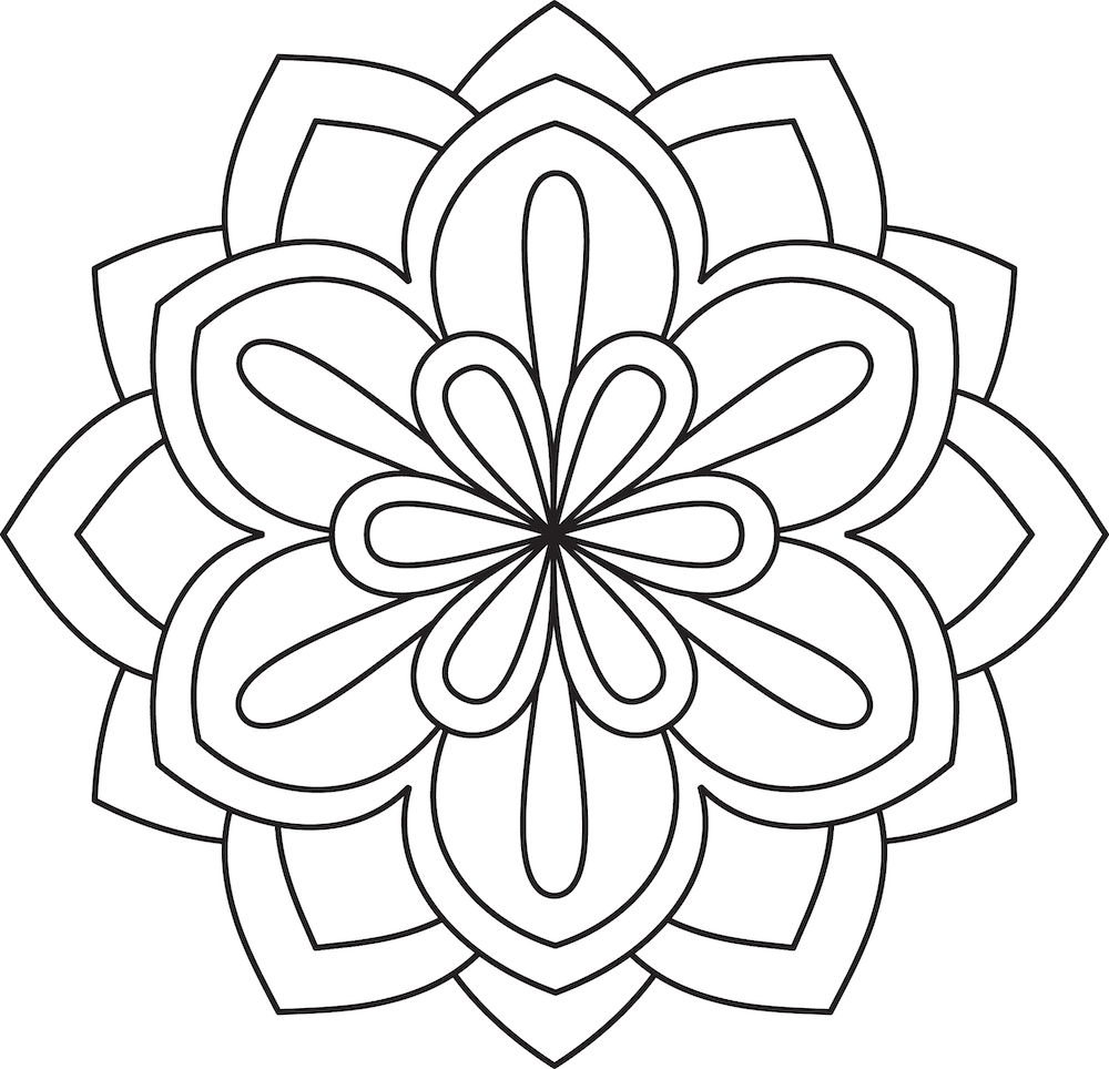 Simple Mandala Coloring Pages Adults Coloring Pages