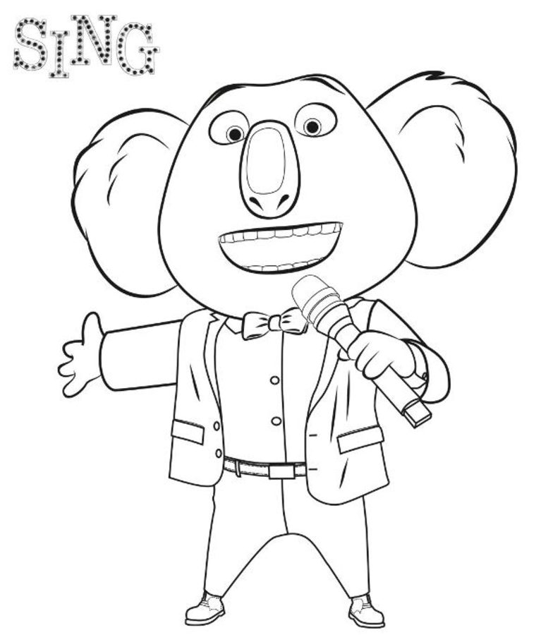 Sing 2 Coloring Pages Coloring Home
