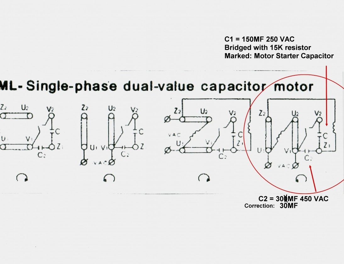Single Phase Motor Wiring Diagram With Capacitor Start Cadician 39 s Blog