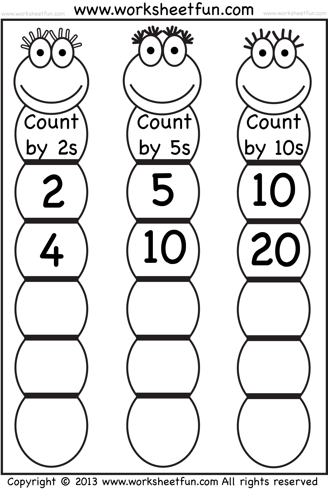 Skip Counting Worksheets Math Worksheets 4 Kids Worksheets Library