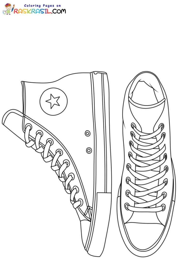 Sneaker Coloring Pages