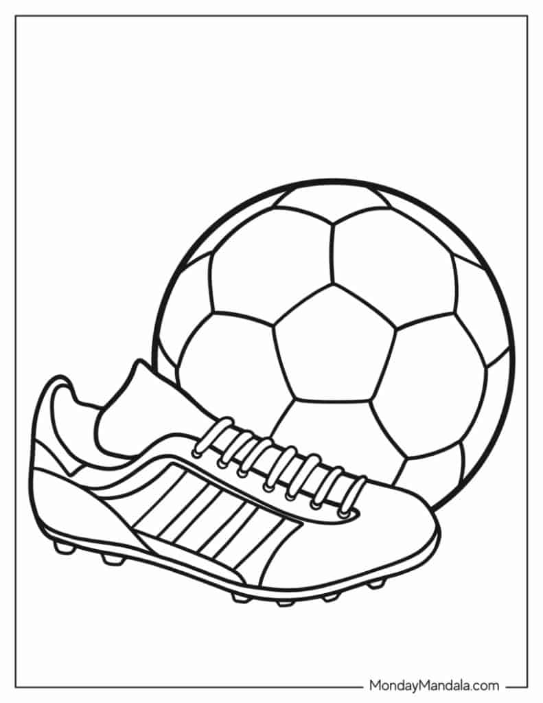 Soccer Coloring Page Free PDF Printables Coloring Nation