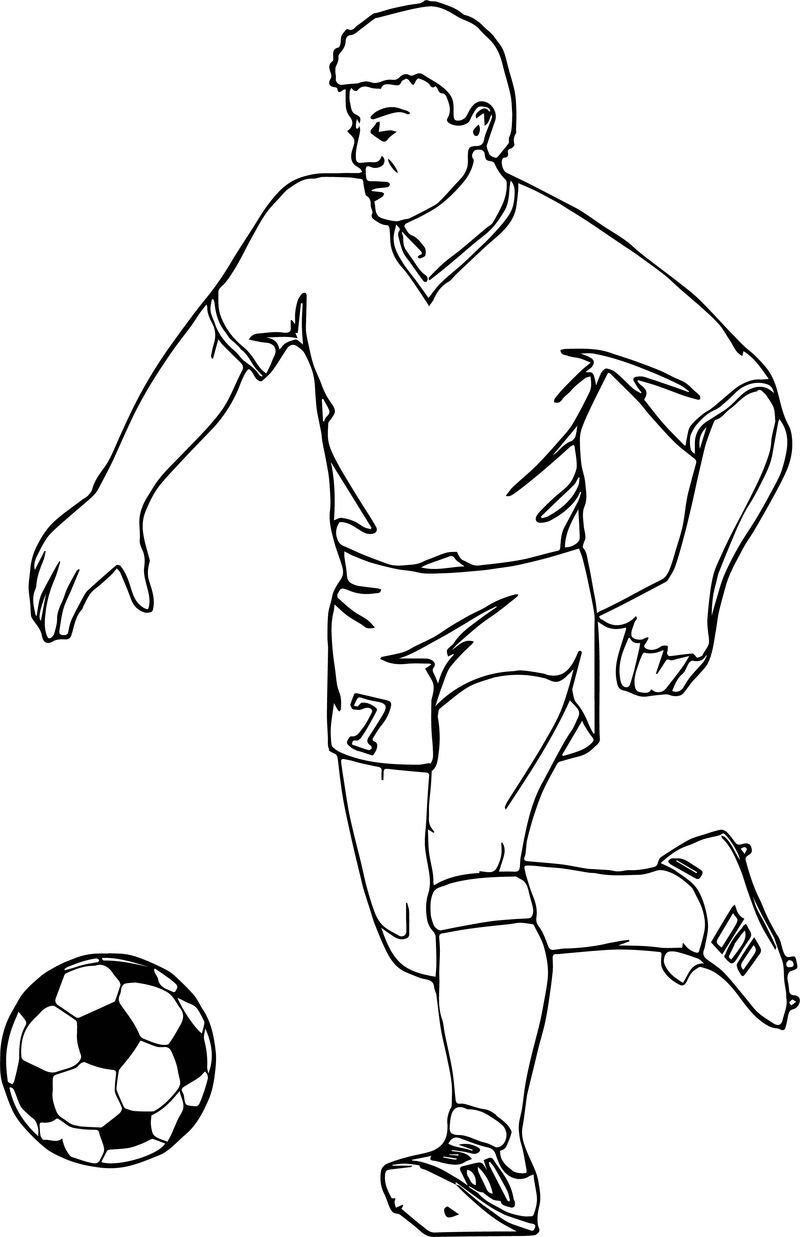 Soccer Players Coloring Pages