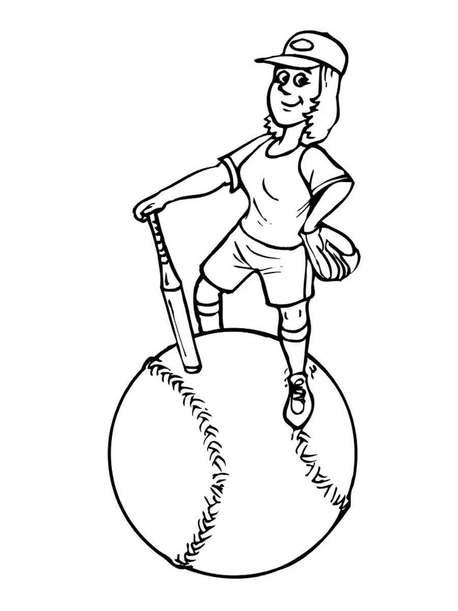 Softball Coloring Pages Softball Coloring Pages