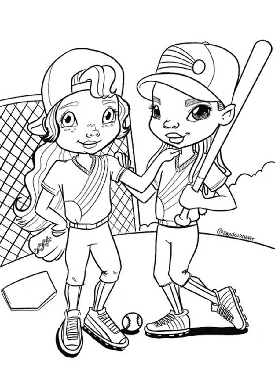 Softball Coloring Pages Softball Coloring Pages