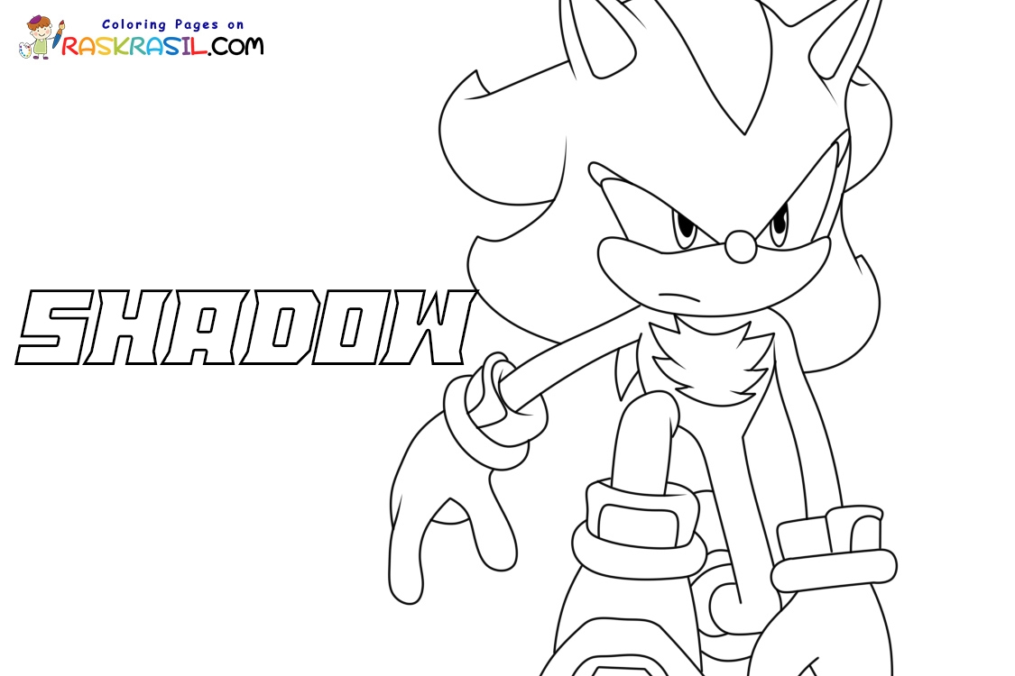 Sonic Colouring Pages Shadow Printable Free Templates