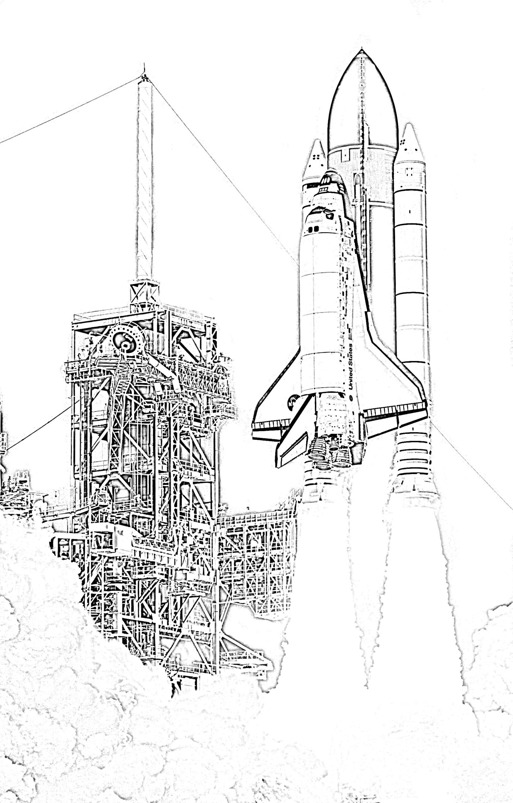 Spaceship Coloring Pages Guluart