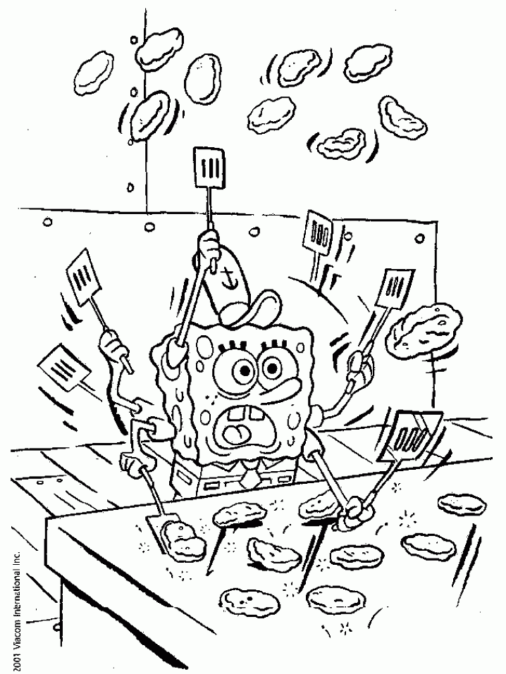 Spongebob Coloring Book Pages Coloring Home