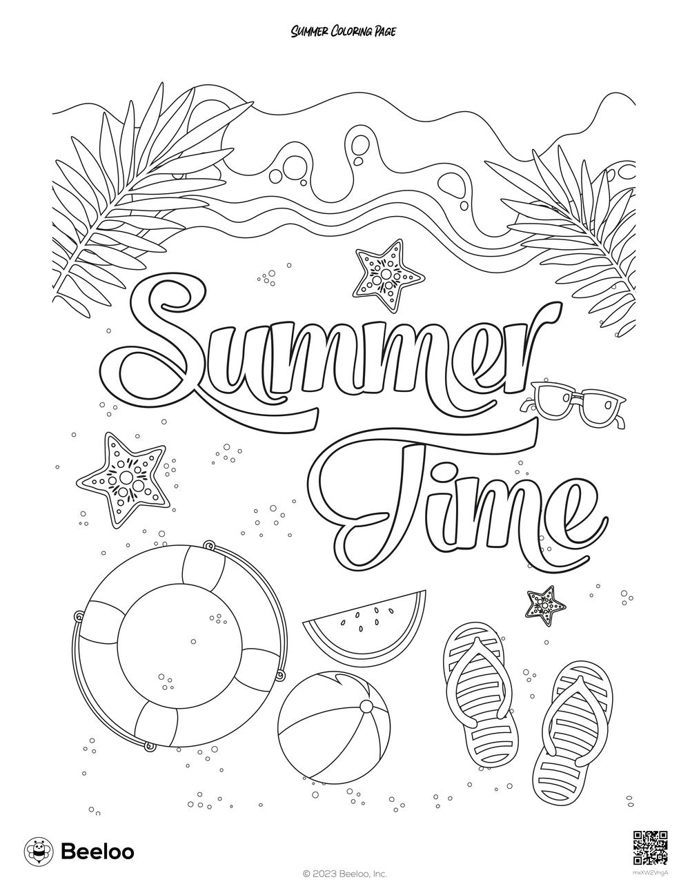 Summer themed Coloring Pages Beeloo Printable Crafts And Activities 