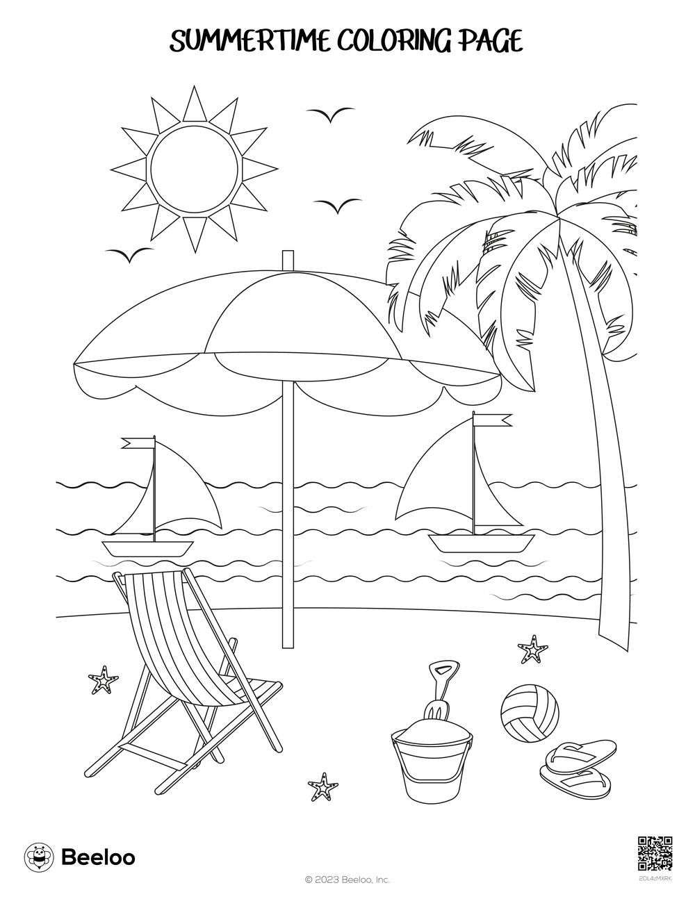 Summer Time Coloring Sheets For Kids Infoupdate