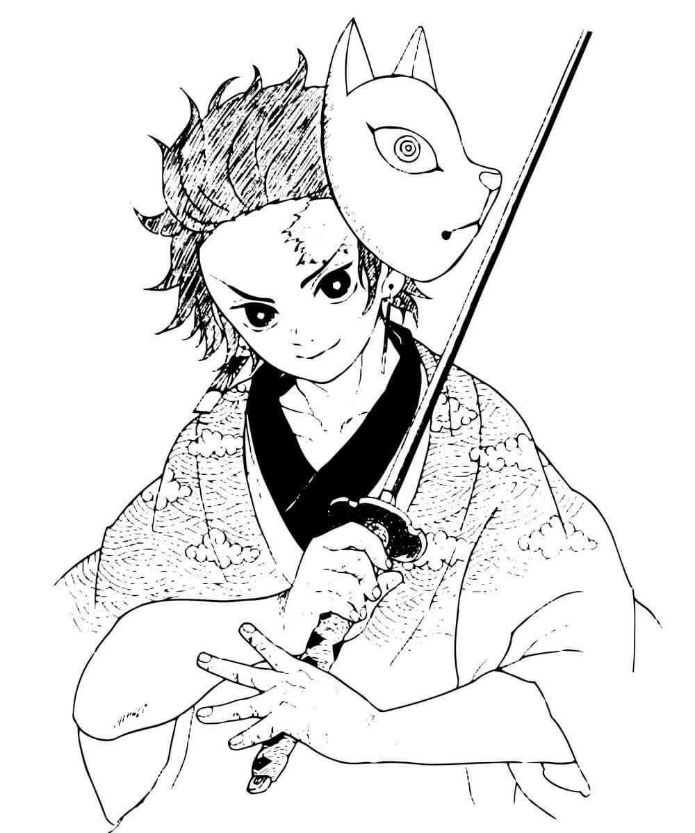 Tanjiro Kamado Demon Slayer 2 Coloring Page Anime Coloring Pages