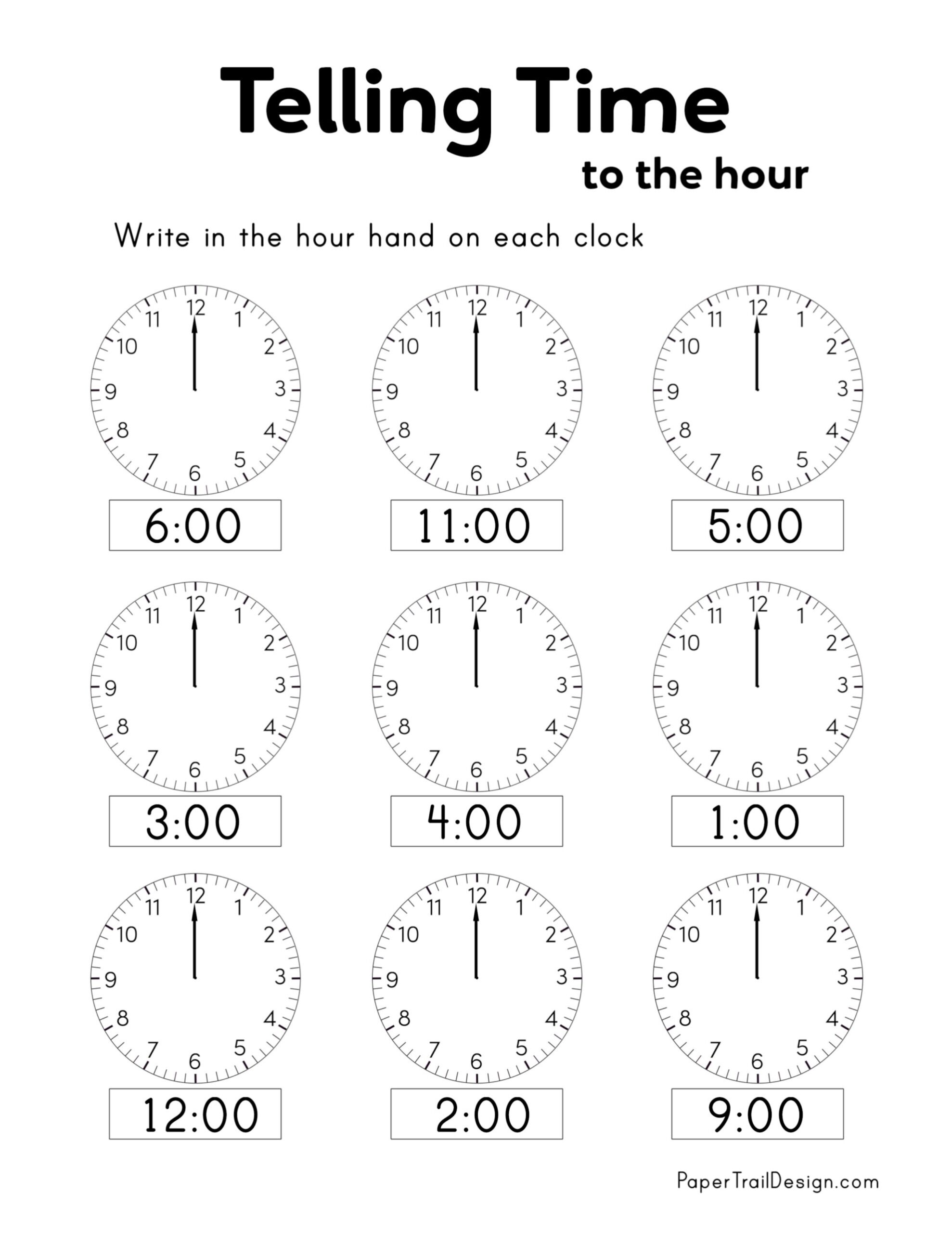 Telling Time Worksheet 4 PrimaryLearning Org Worksheets Library