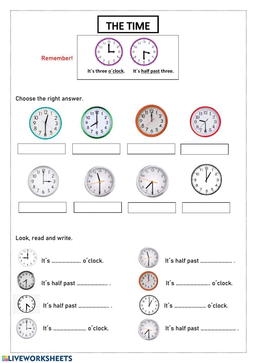 The Time Exercise For Grade 3 Live Worksheets Worksheets Library