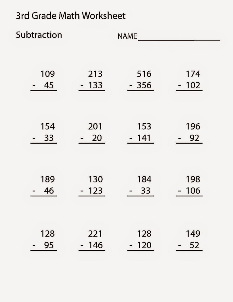 Third Grade Math Worksheets Activity Shelter