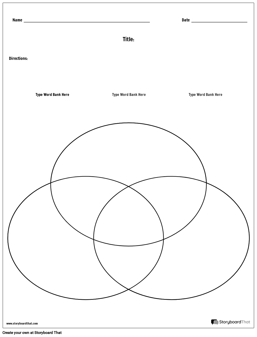 Three Circle Venn Diagram Worksheet Storyboard Worksheets Library