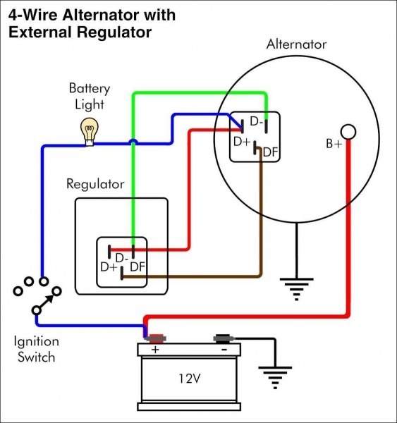 Three Wire Alternator Wiring Diagram