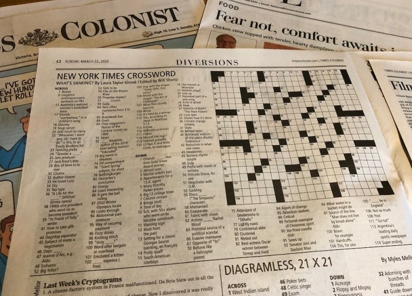 Times Colonist Crossword Puzzles