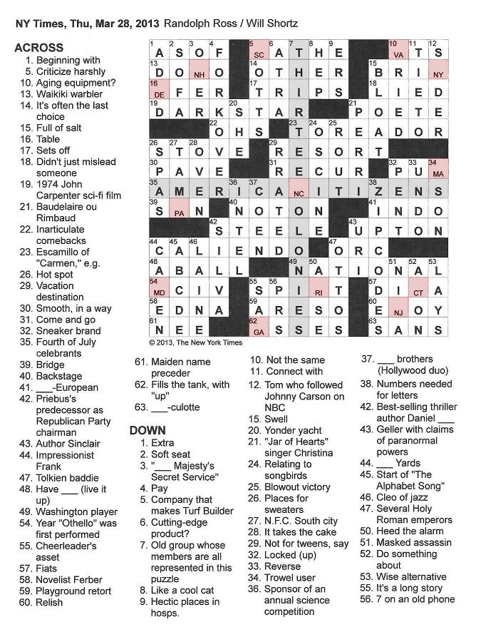 Times Colonist Crossword Puzzles