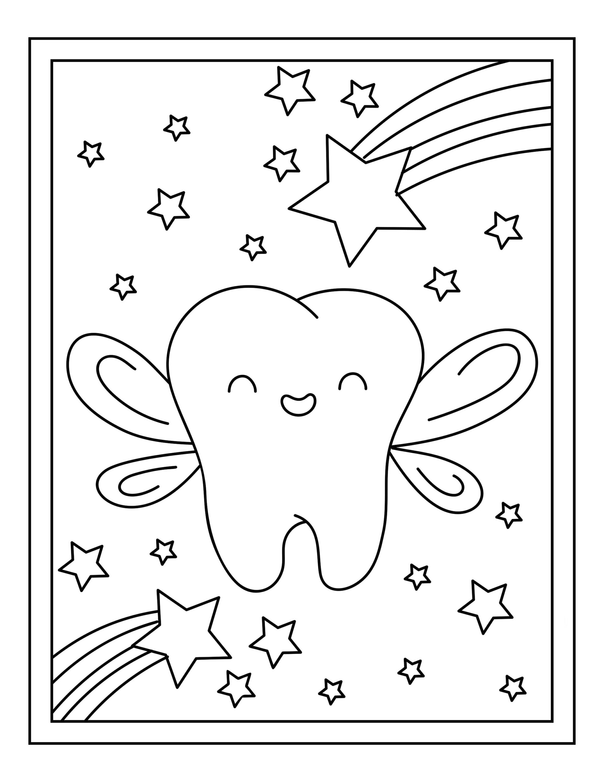 Tooth Fairy Coloring Page Coloring Pages
