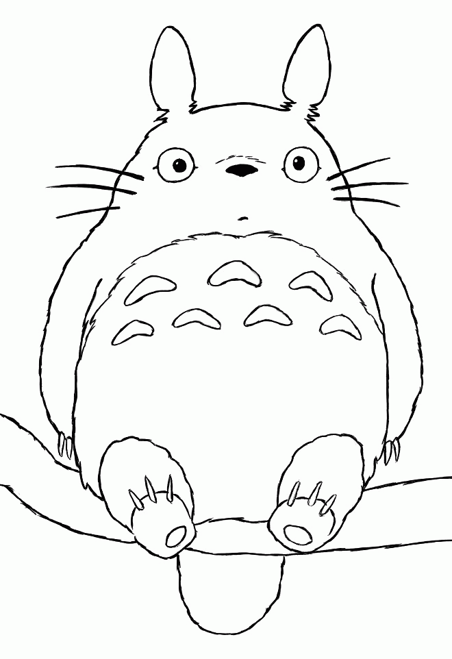 Totoro Coloring Pages Coloring Home