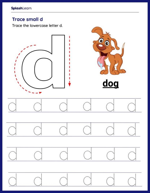 Tracing Letter D Worksheets For Pre Infoupdate