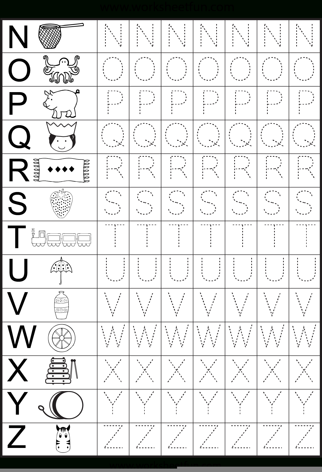 Tracing Letters Worksheets Kindergarten TracingLettersWorksheets