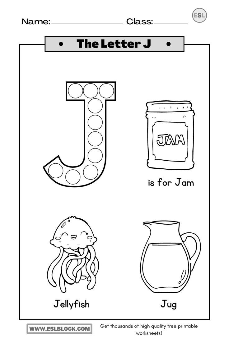 Tracing The Letter J Worksheets Letter J Activities For