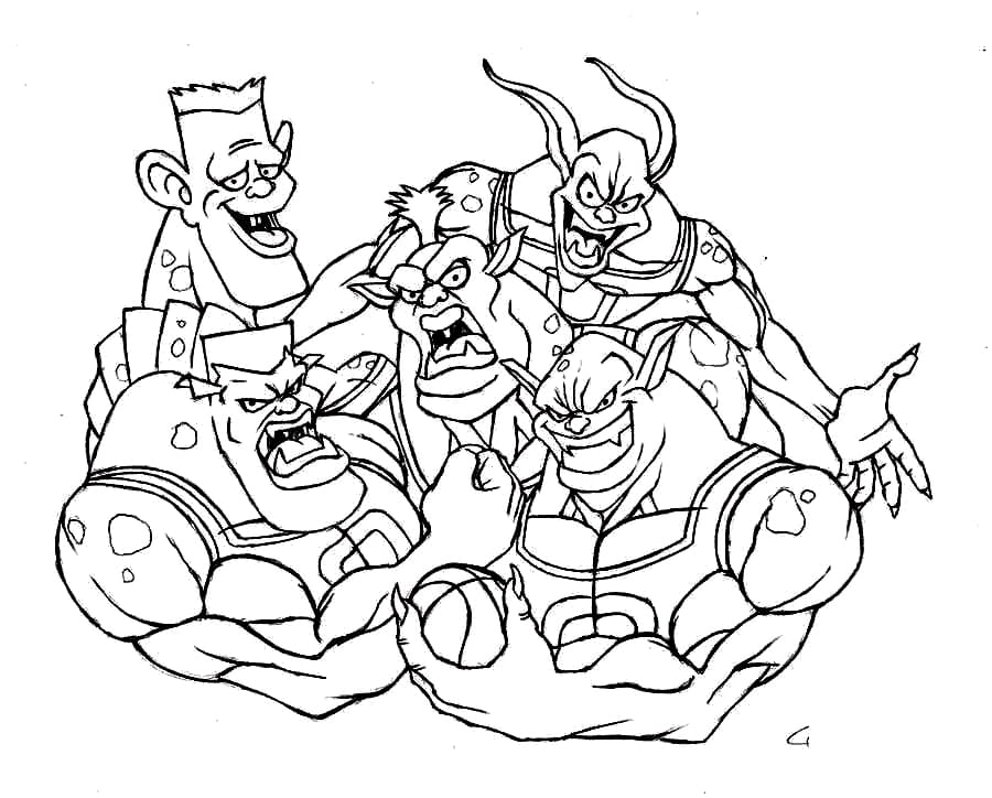 Tune Squad Space Jam Coloring Page Free Printable Coloring Pages For Kids