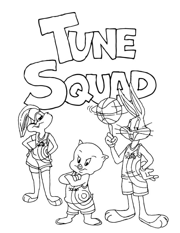 Tune Squad Space Jam Coloring Page Free Printable Coloring Pages For Kids