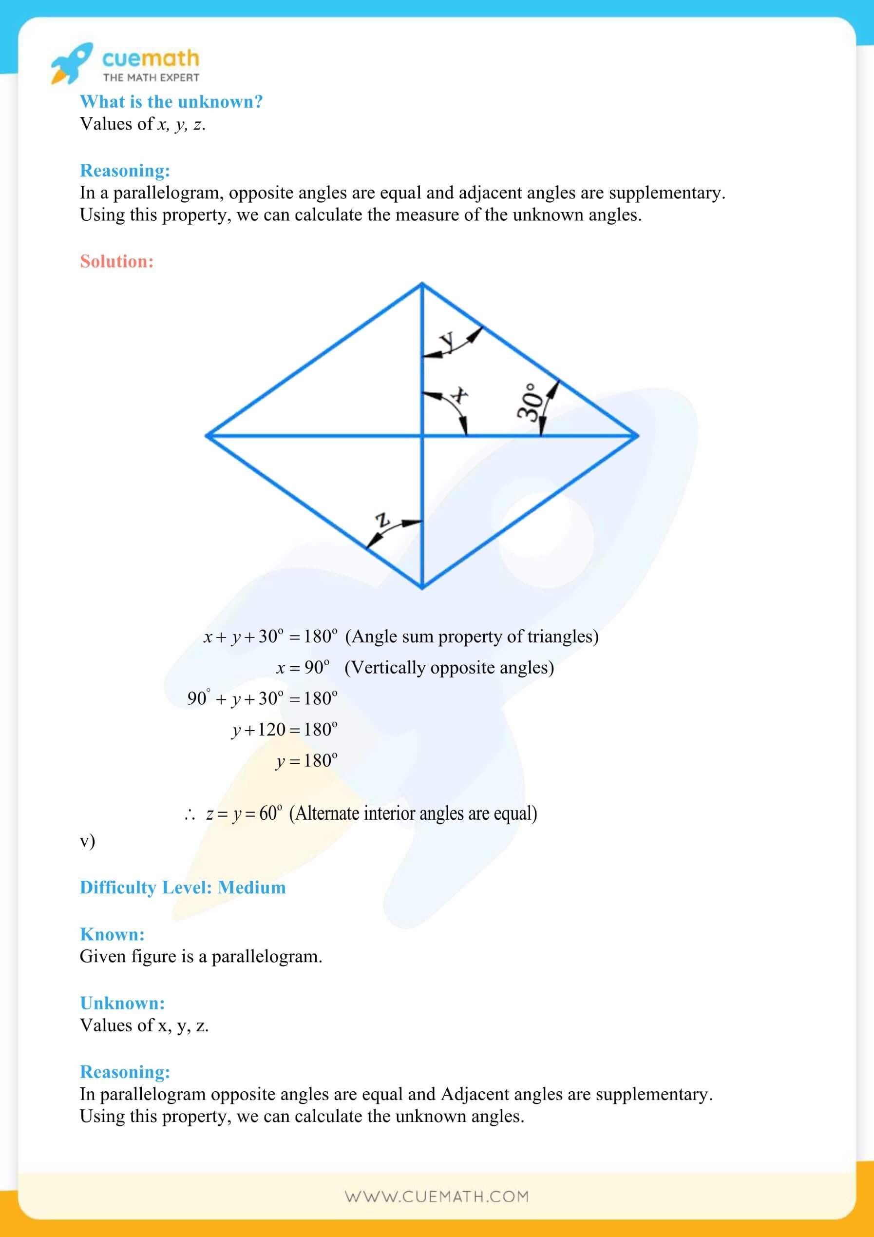 Understanding Quadrilaterals Class 8 Formulas